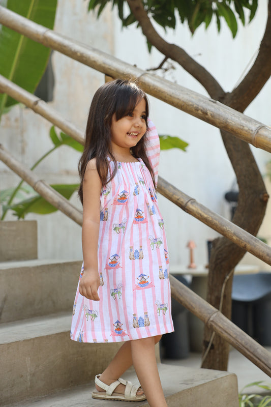 The Sultan's Tapestary Print Pure Linen Dress