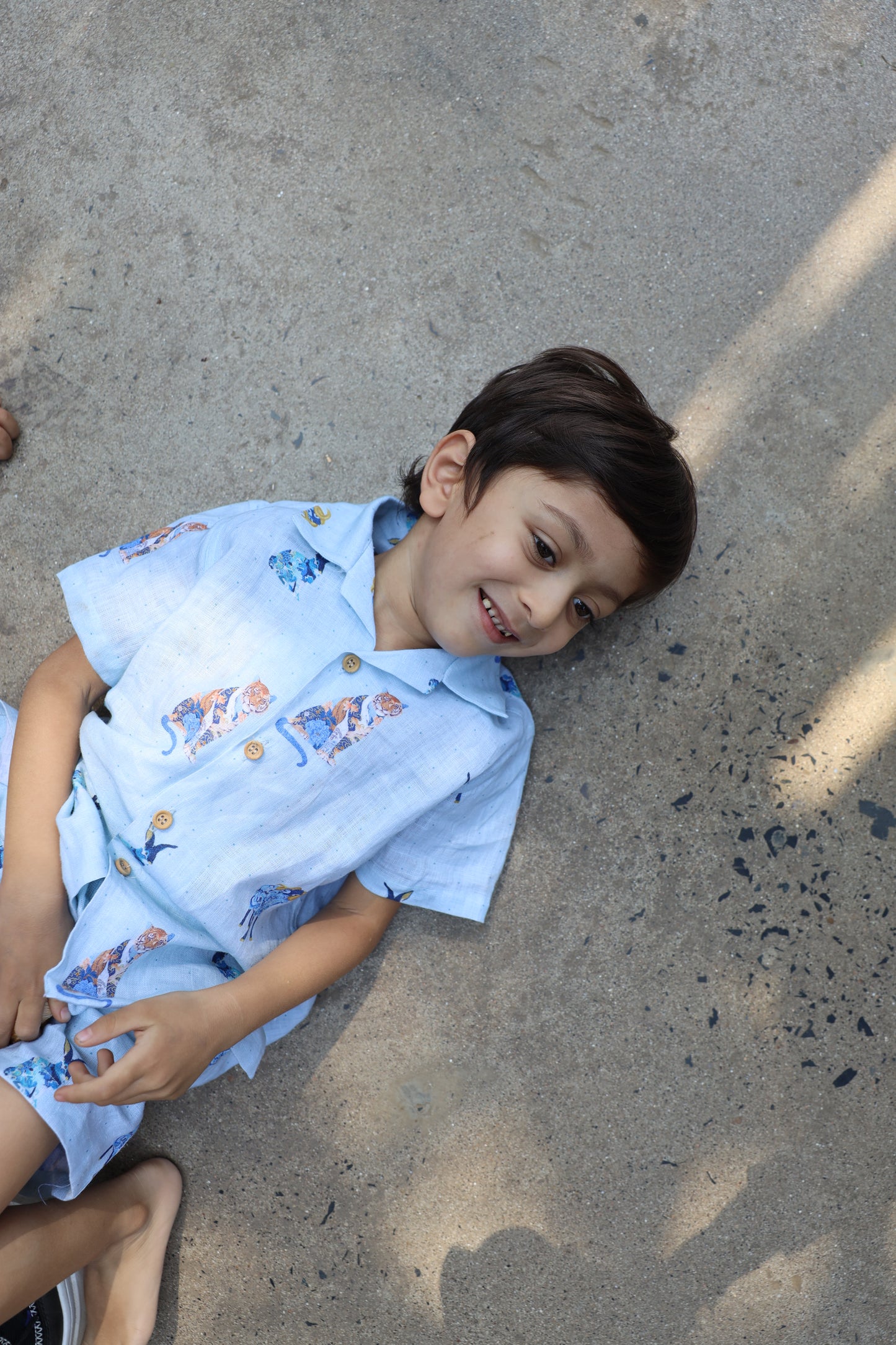 The Royal Toika Print Pure Linen Coord Set