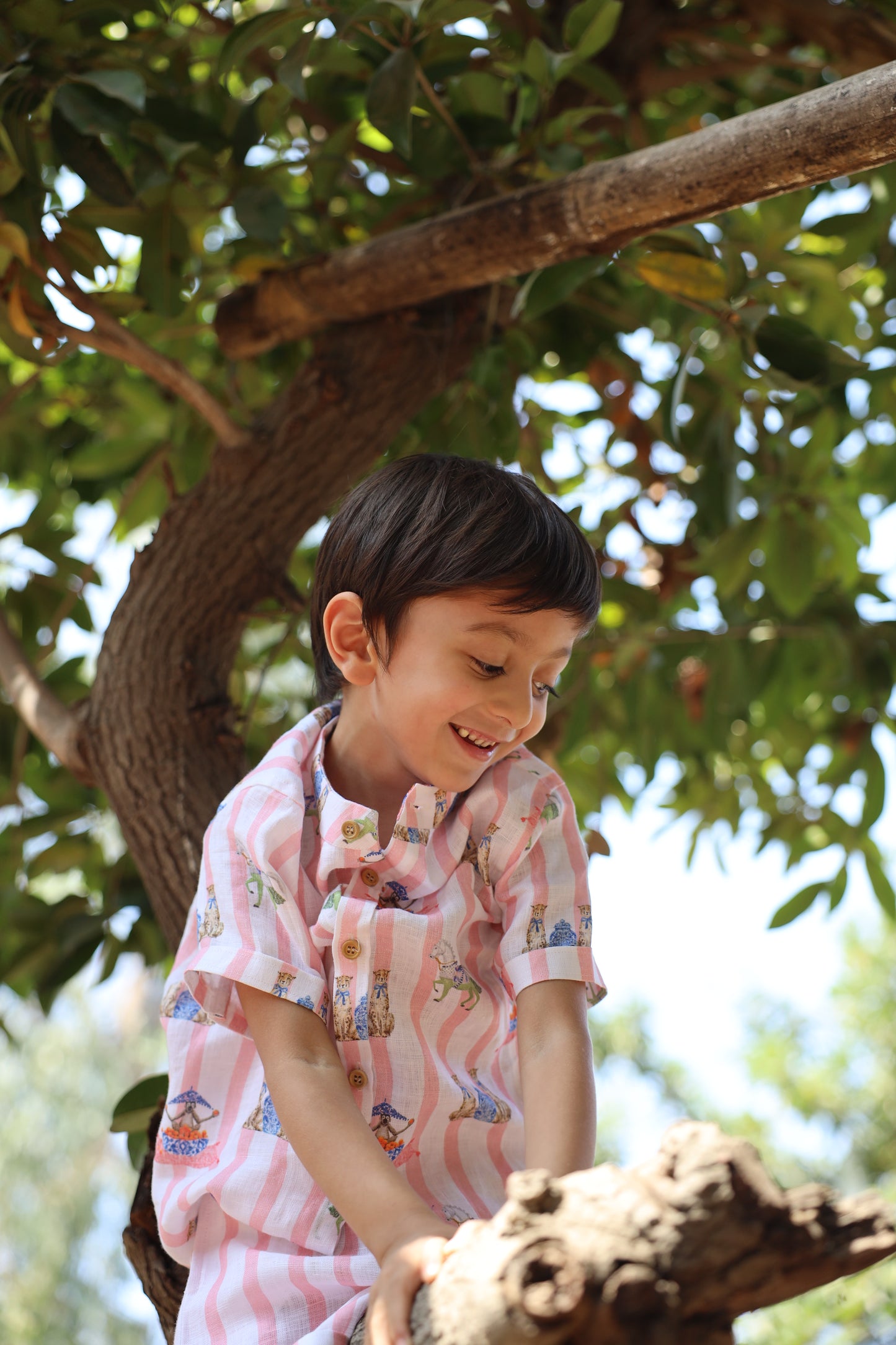 The Funny Fables Print Pure Linen Coord Set