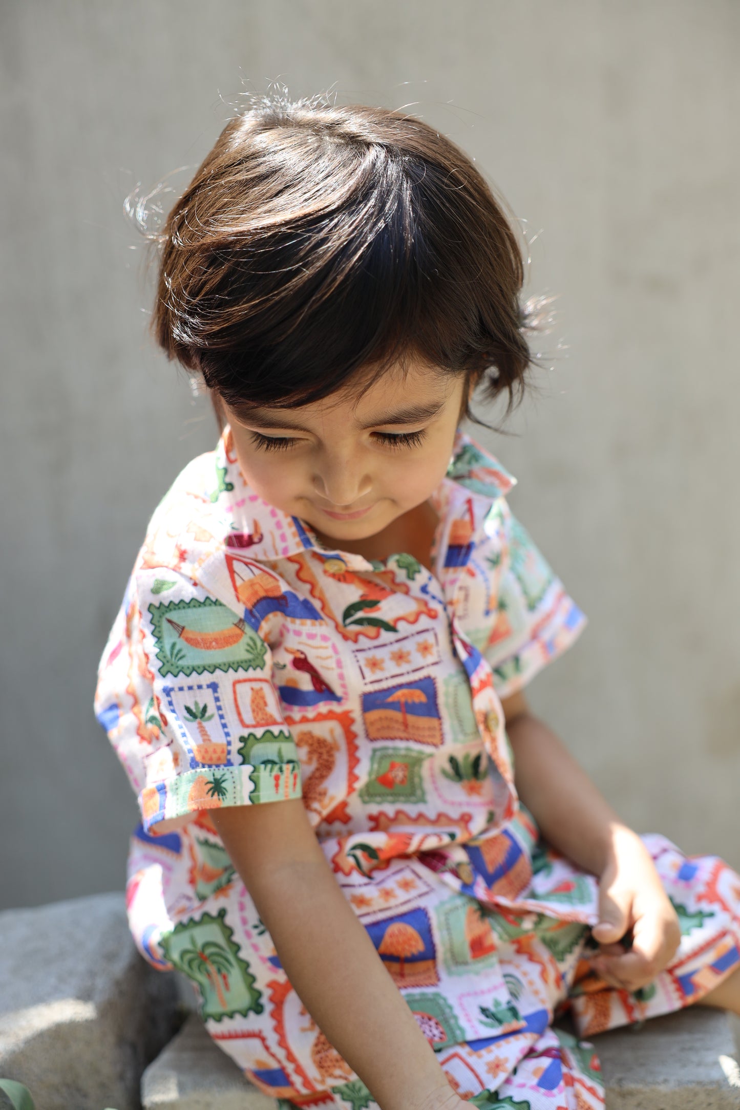 The Wild Emblem Print Pure Linen Coord Set