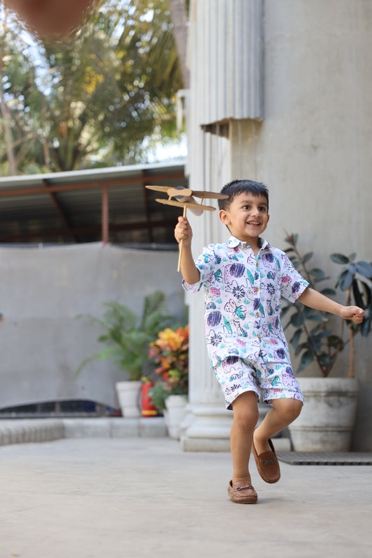 The Sultan's Tapestary Print Pure Linen Coord Sets