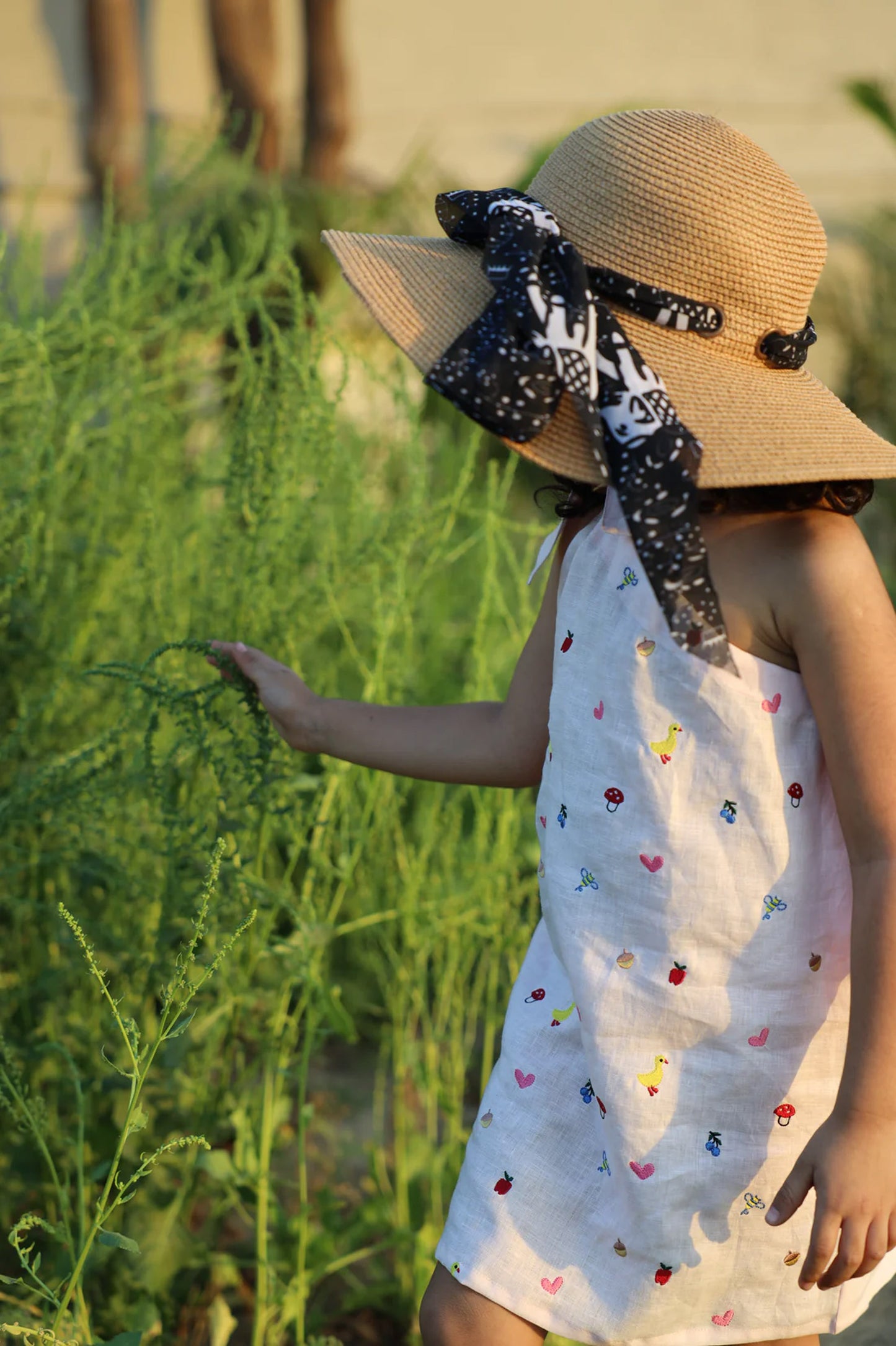 Little Bloom Embroidered Pure Linen Dress