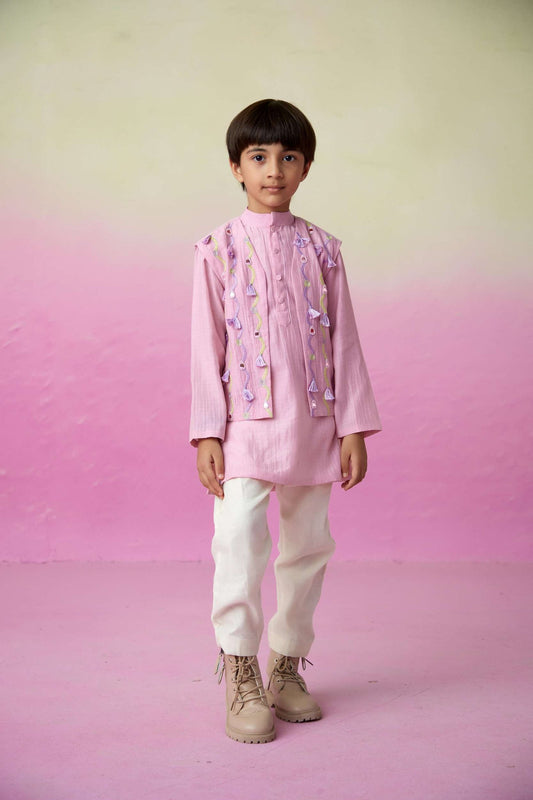 LITTLE EXPLORER KURTA JACKET SET