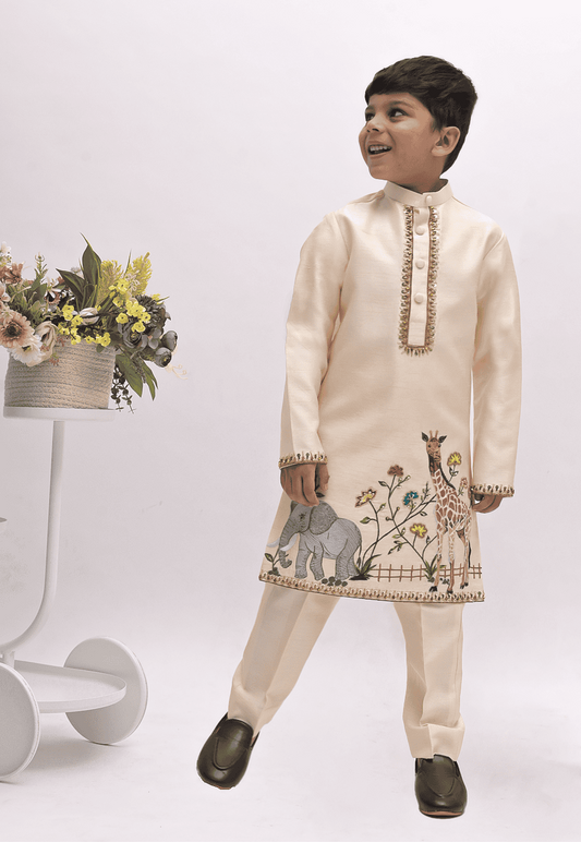 CREAM KURTA & PANT