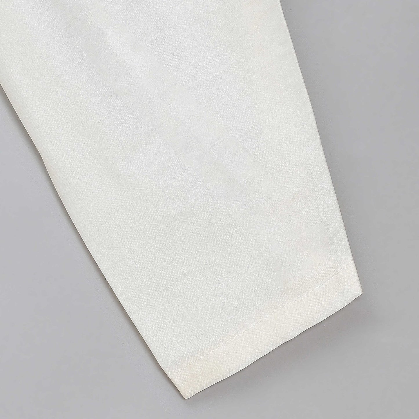 ASYMMETRIC PLEAT PRINT OFFWHITE BLACK KURTA PYJAMA