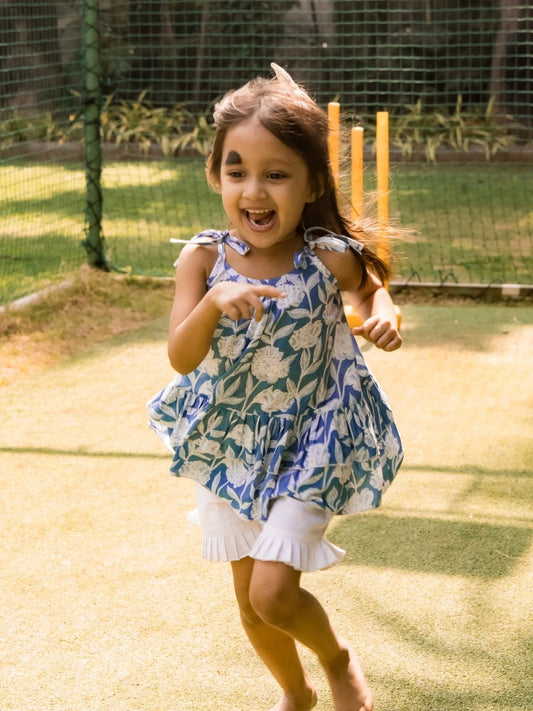 Floral printed Ultra Soft Baby Girls Easy Wear Co-ord set