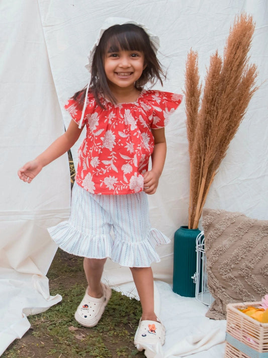 Summer Super Soft Baby Girl Pure Cotton Co-ord Set