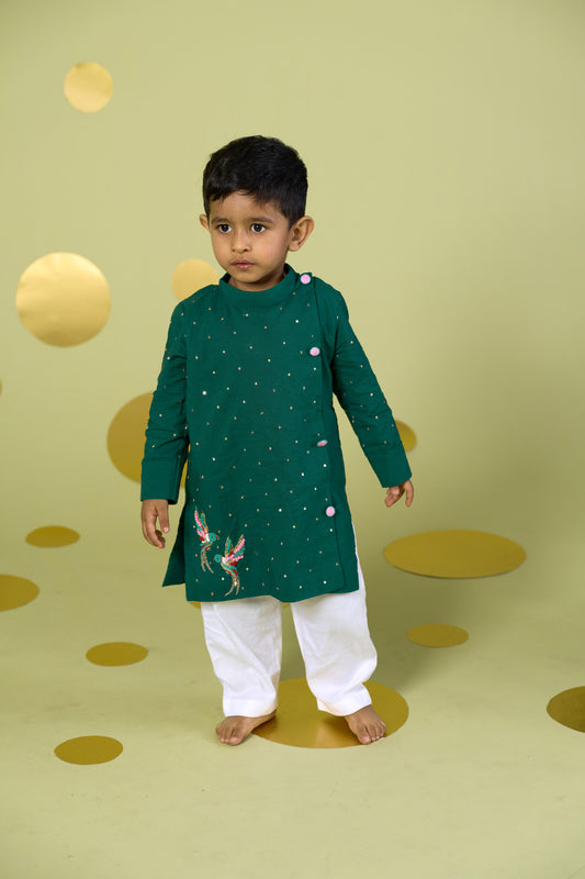 GREEN BIRD KURTA