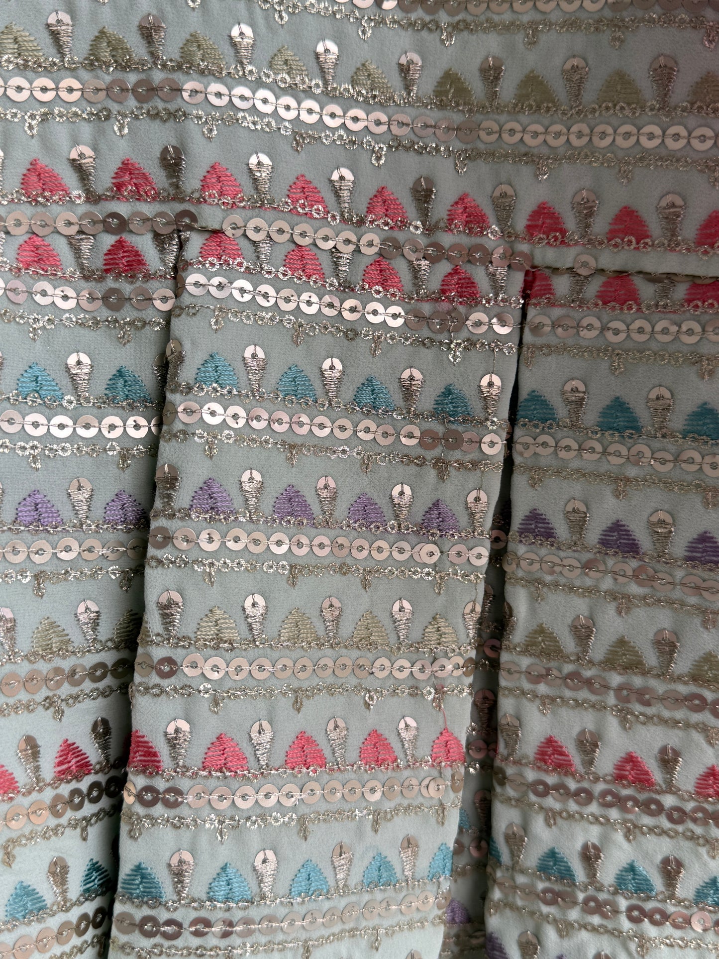 PEACH AND PURPLE EMB LEHENGA SET