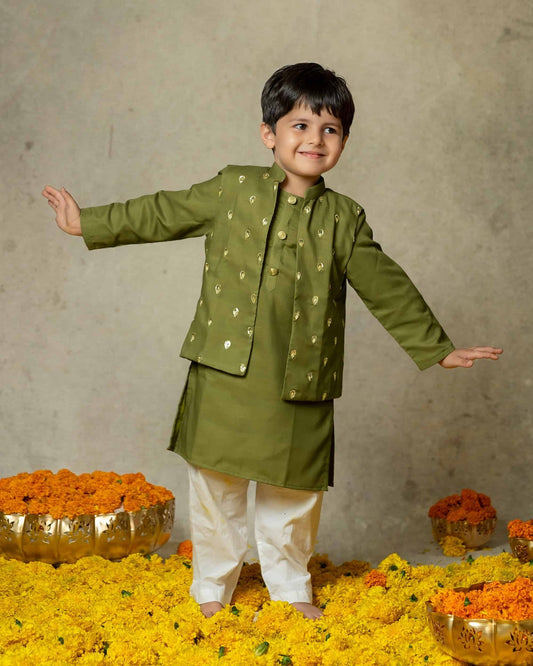 OLIVE GREEN BANDI SET