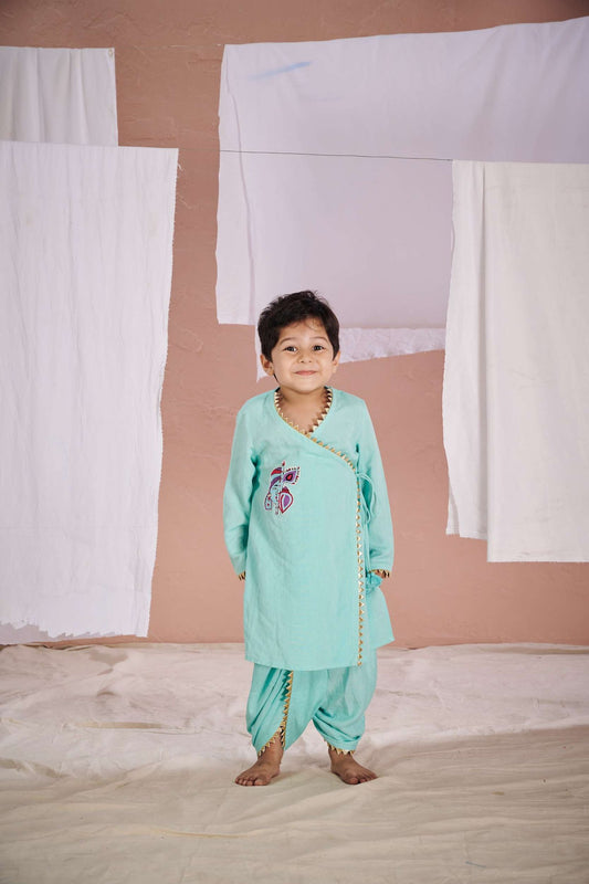 BLUE KRISHNA DHOTI SET