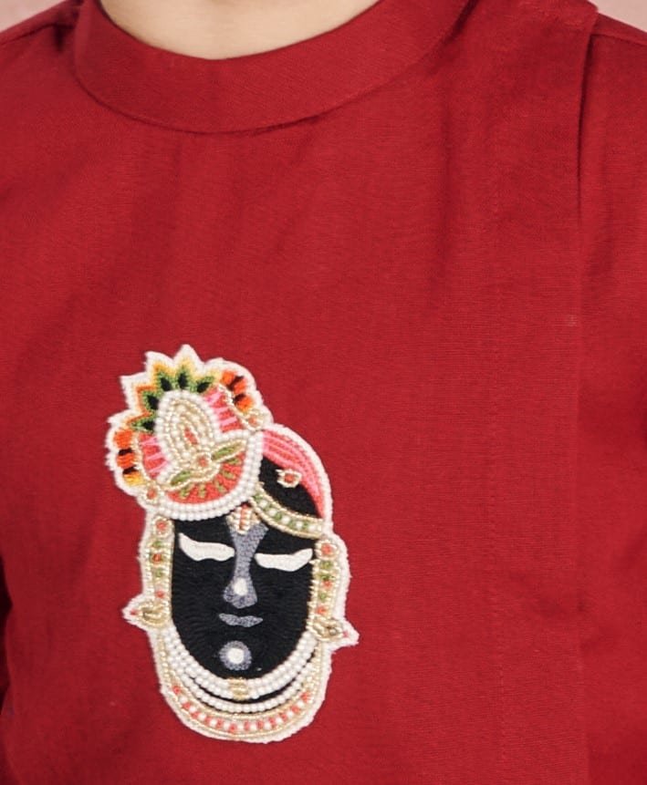 MAROON SRINATHJI KURTA SET