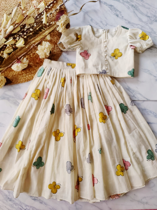 Butterfly Cropped Top Set