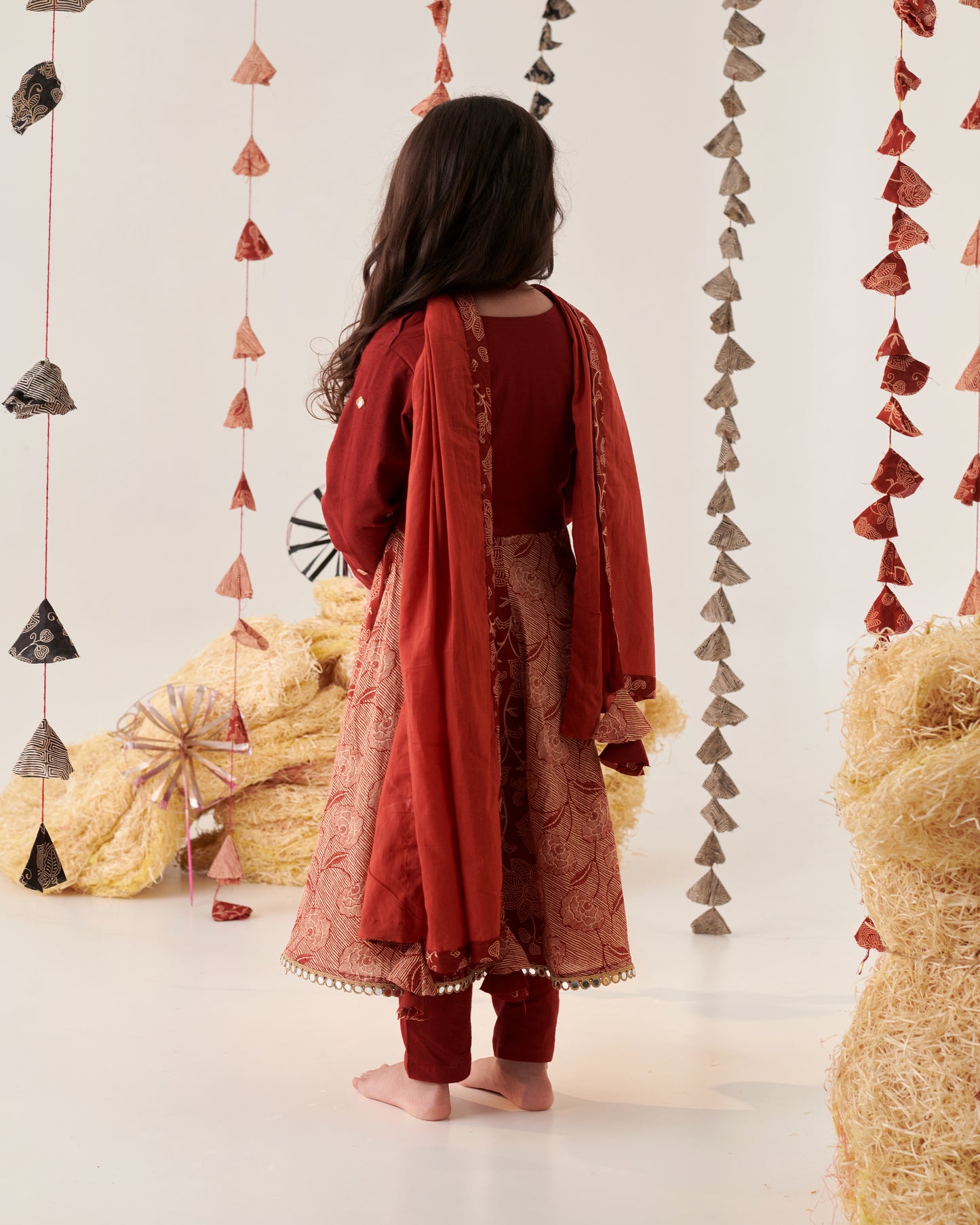 GIRL FLORAL JAAL SUIT SET