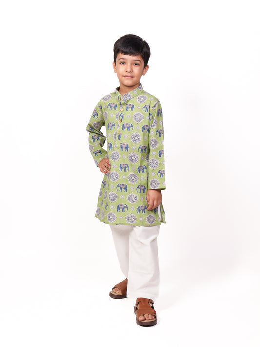 Jaipuri cotton kurta pajama set