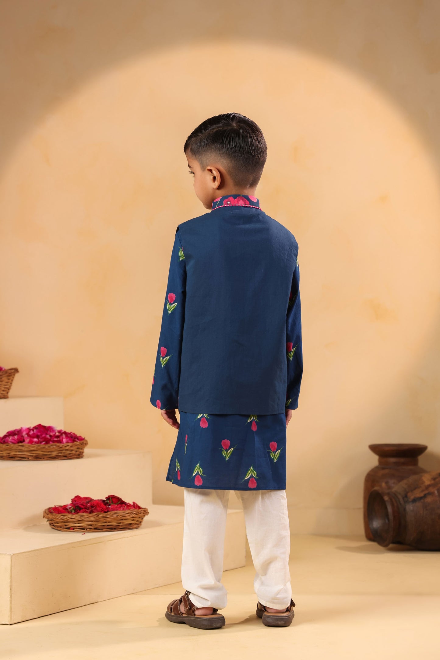BOY GENDA PHOOL BANDI SET- TEAL BLUE
