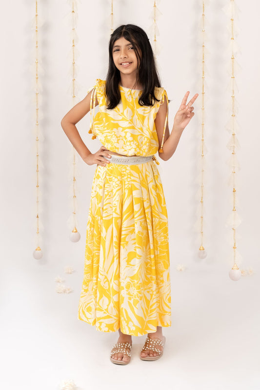 Yellow Glow Skirt Set