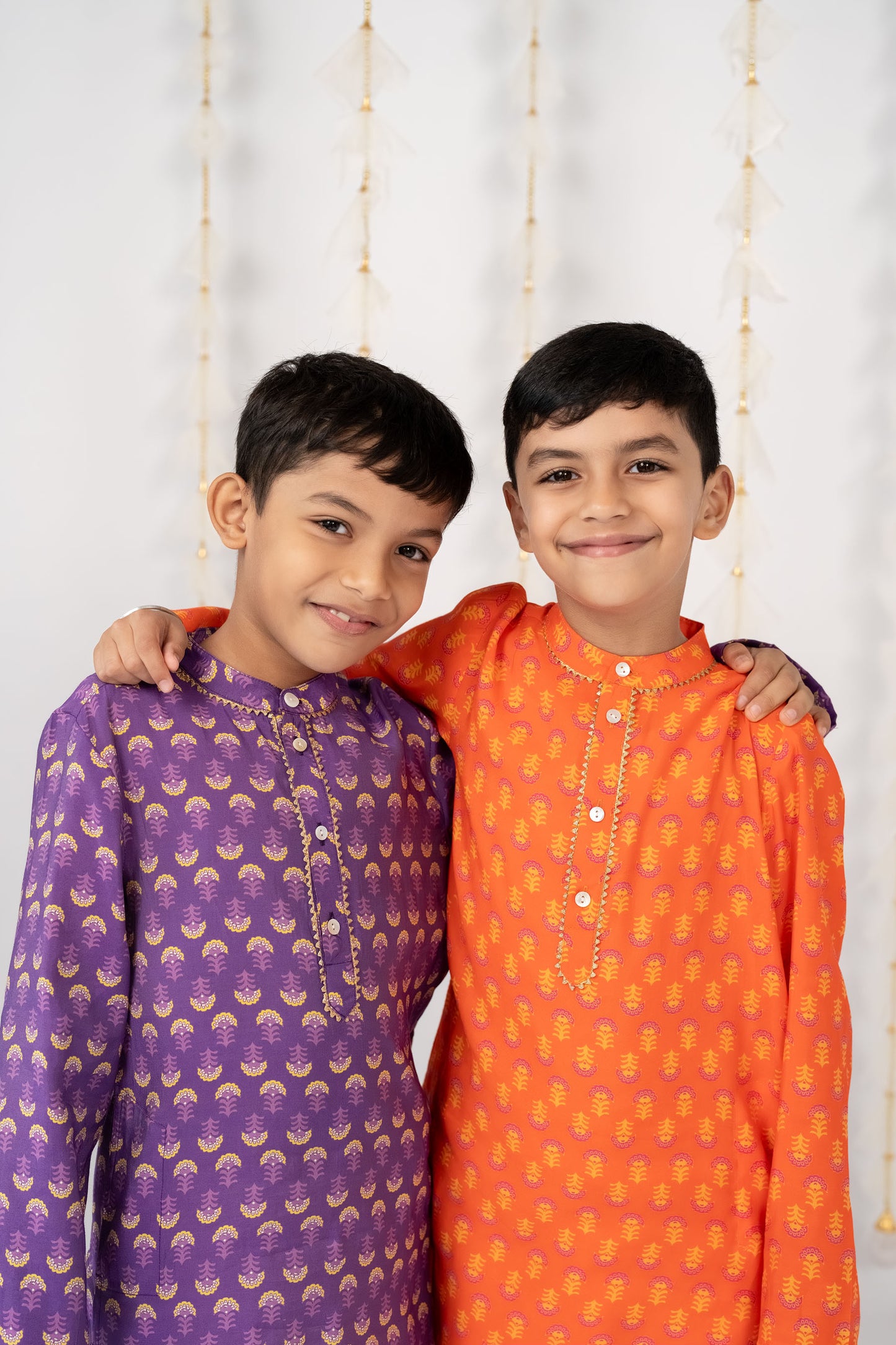 Purple Festive kurta with Pants
