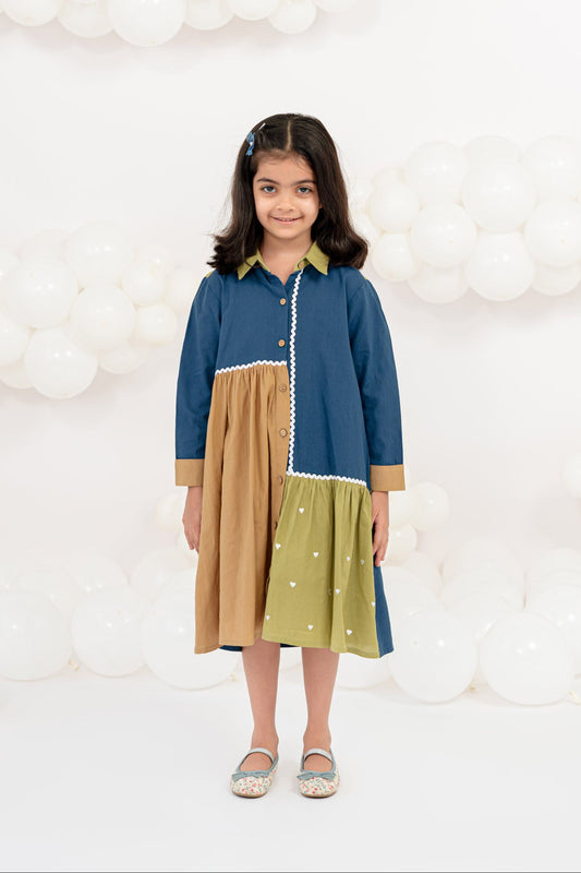 TINY HEARTS PATCHWORK DRESS