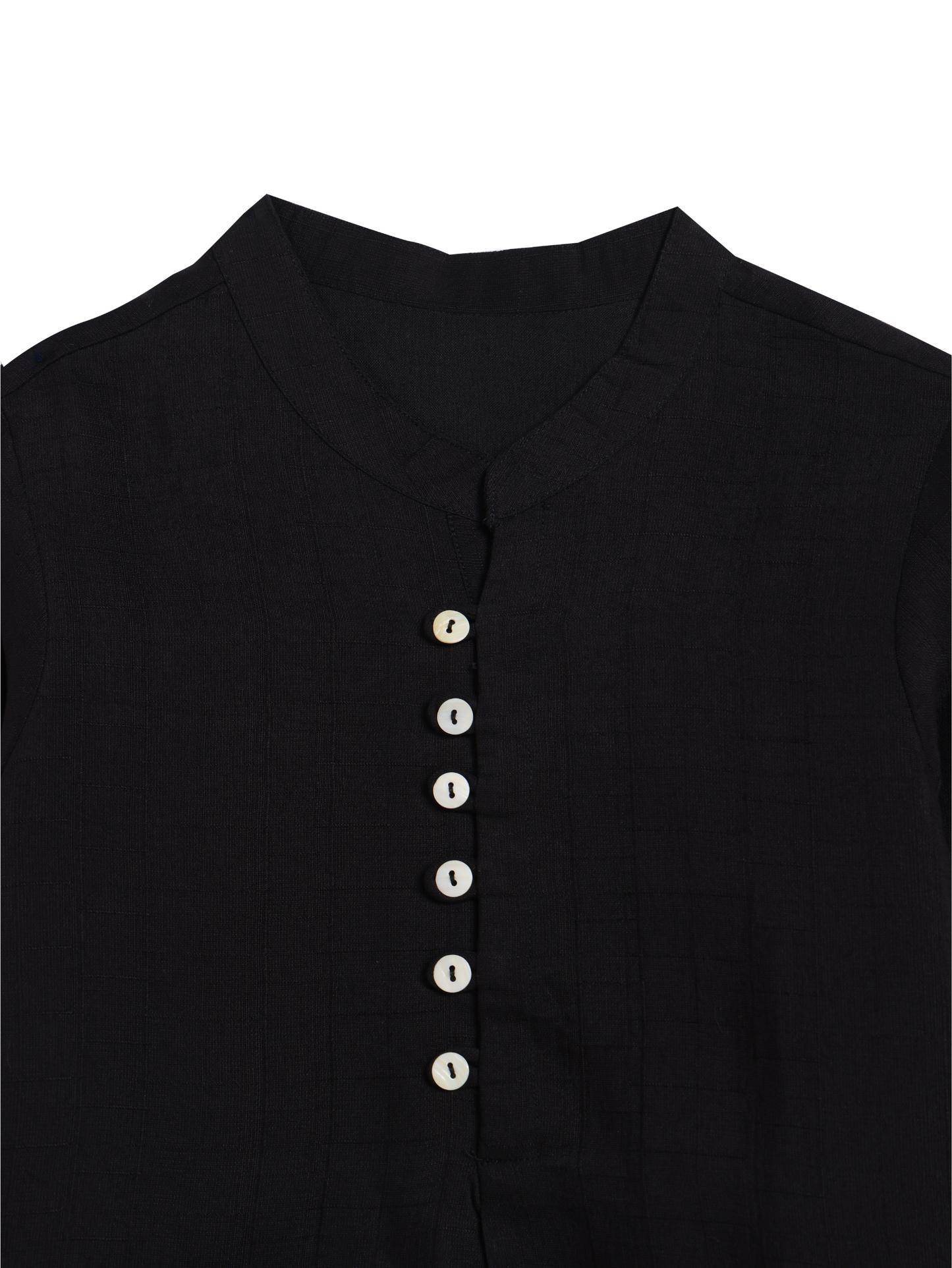 Three Little Threaded Birds Black Kurta Set