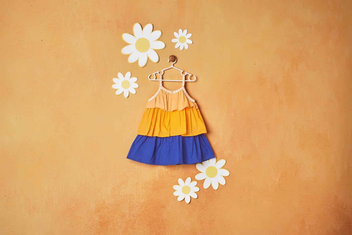 ORANGE TRIO LAYER FROCK