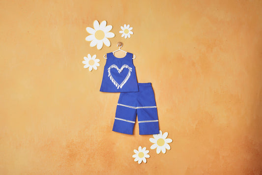 BLUE DAZZLING HEART SET