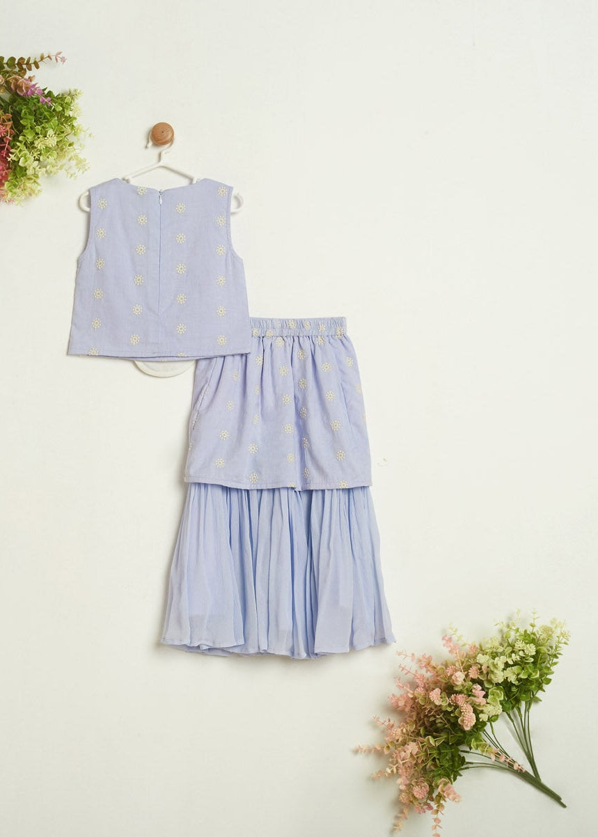 WHITE FLOWER PURPLE SET