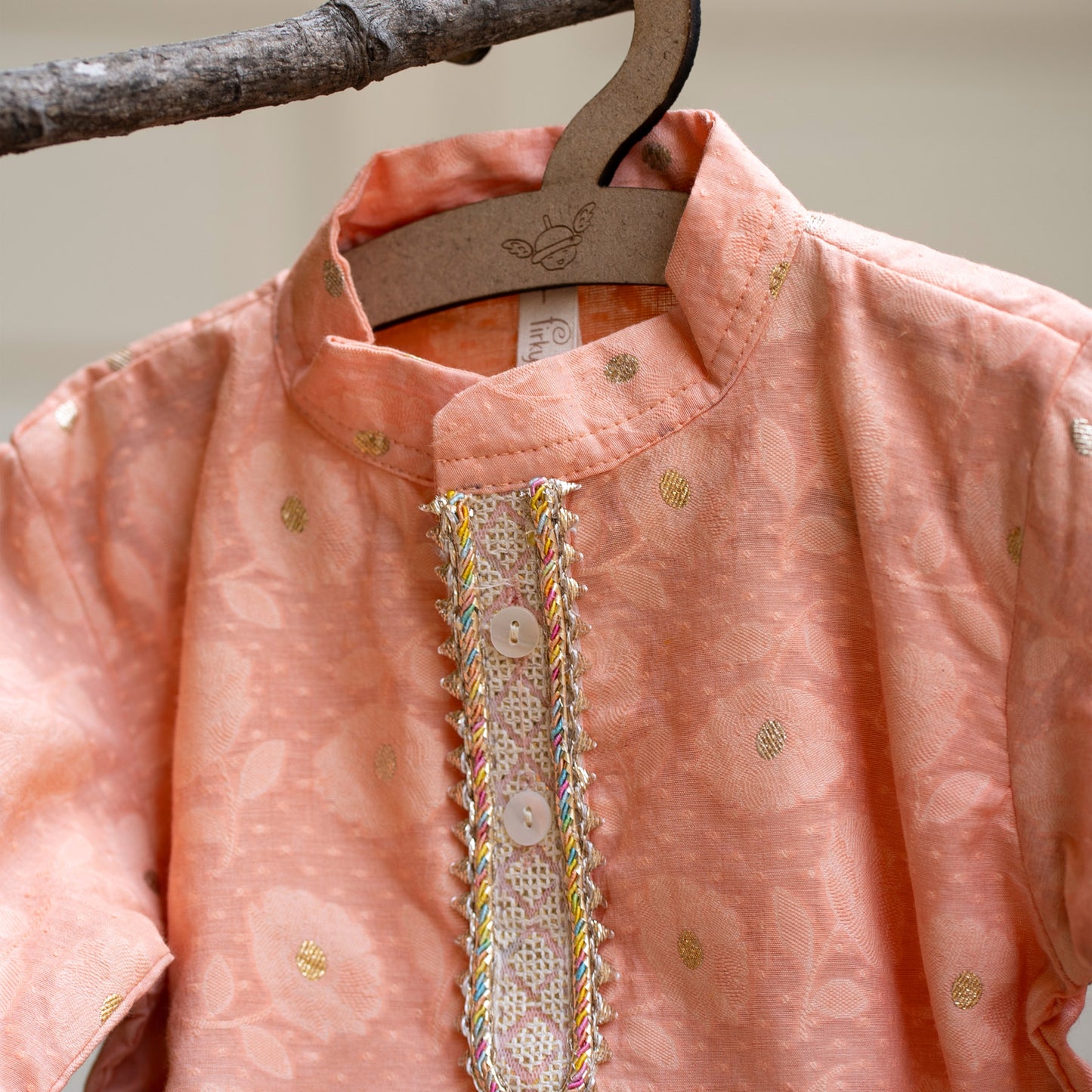 NOOR BOYS PEACH KURTA SET