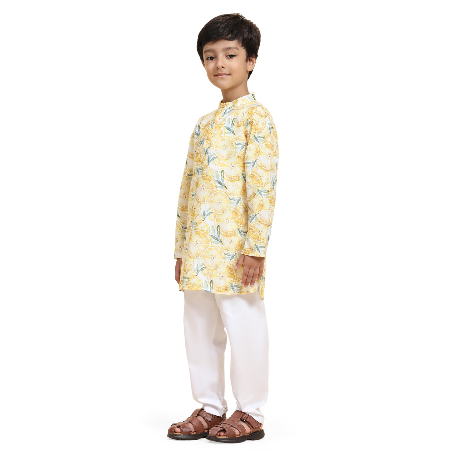 LEMON PRINT KURTA SET