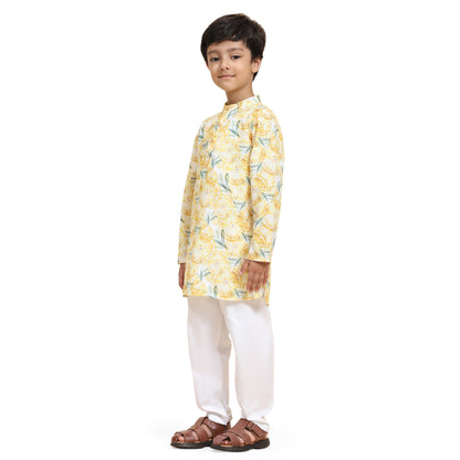 LEMON PRINT KURTA SET