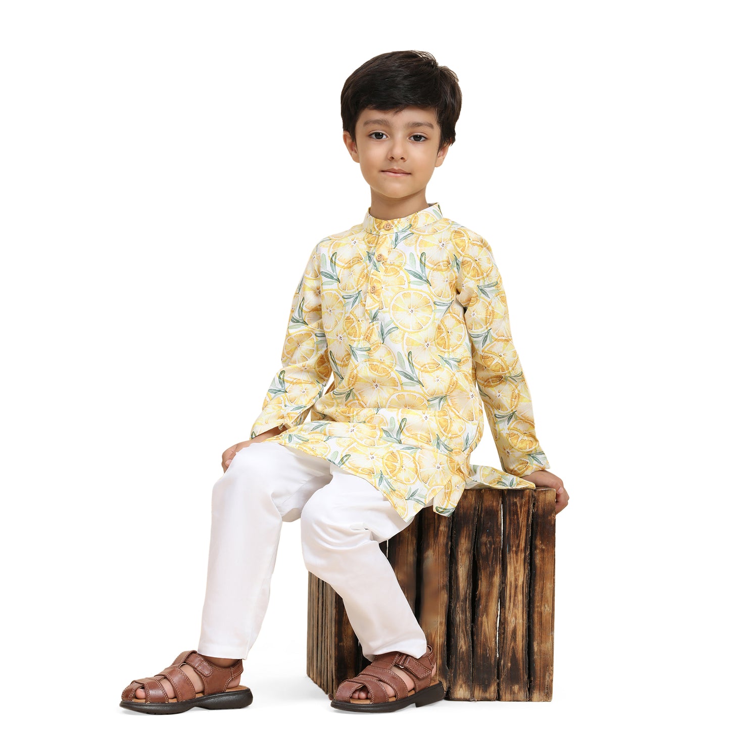 LEMON PRINT KURTA SET