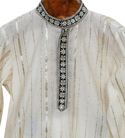 CHANDERI KURTA SET