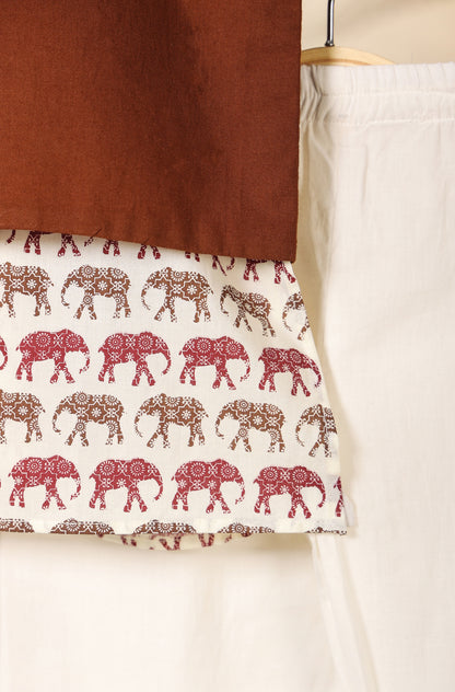 BOYS ELEPHANT 3PC BANDI SET