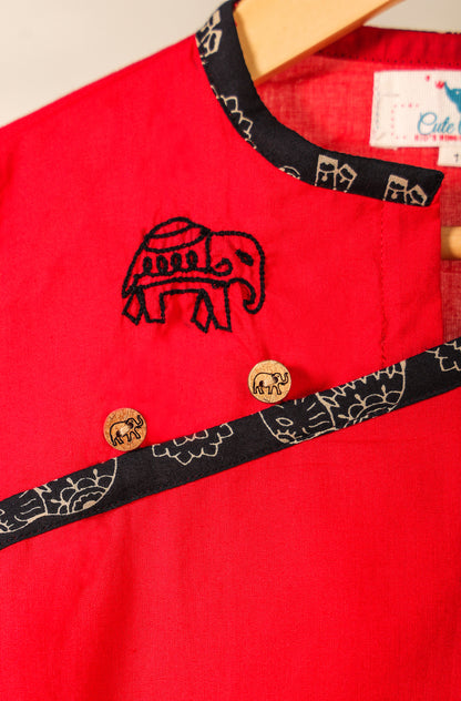 BOY ELEPHANT DHOTI  KURTA  SET