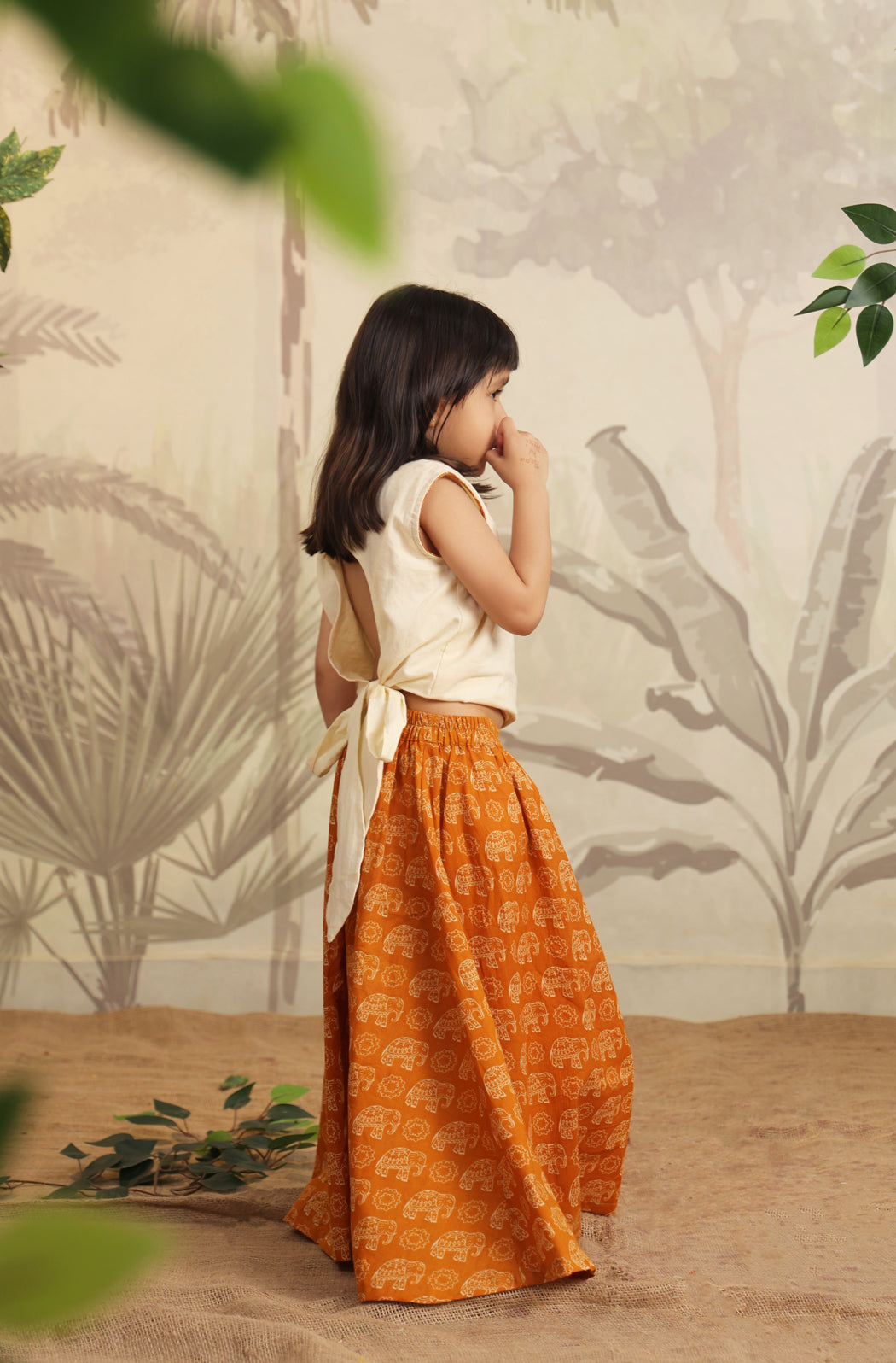 GIRL ELEPHANT SKIRT TOP SET