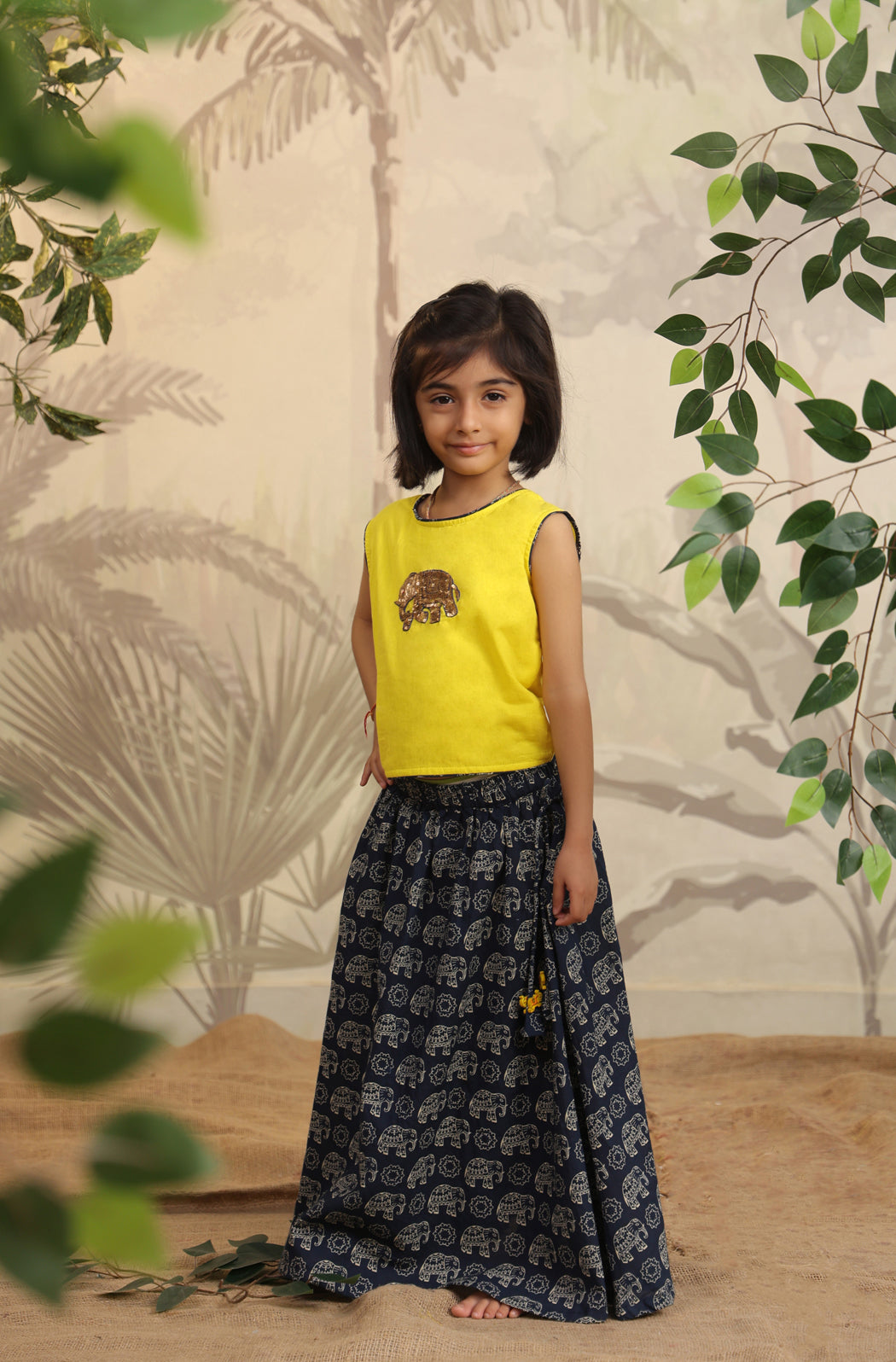 GIRL ELEPHANT SKIRT TOP SET