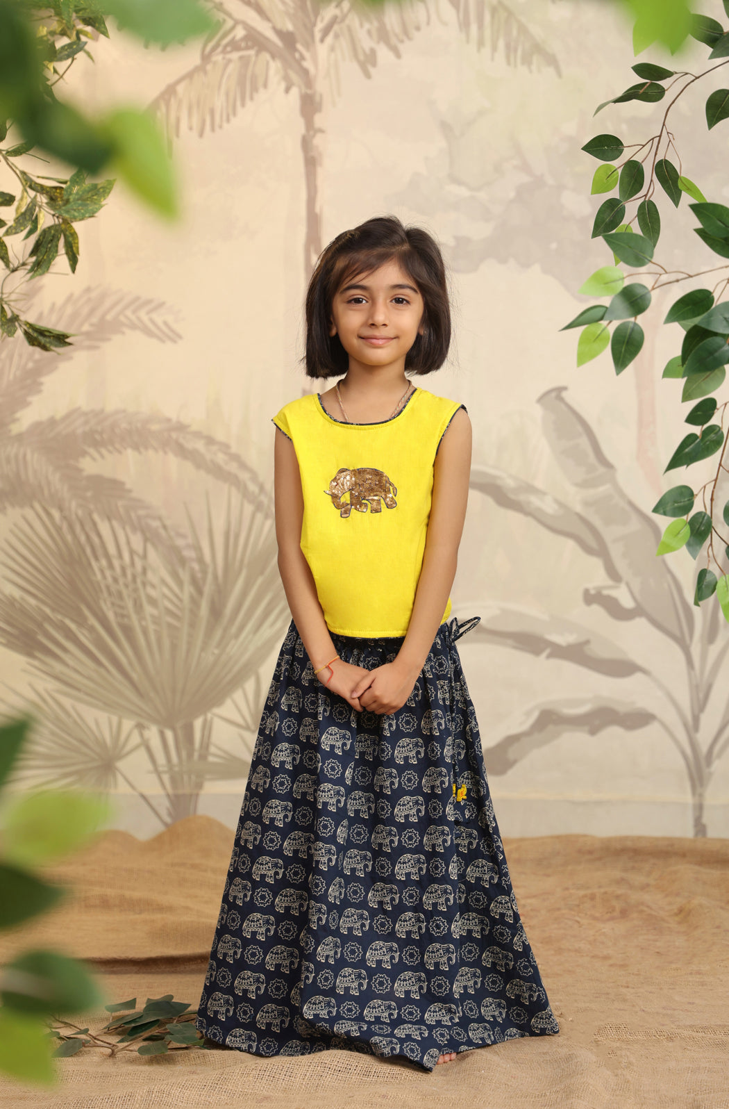 GIRL ELEPHANT SKIRT TOP SET