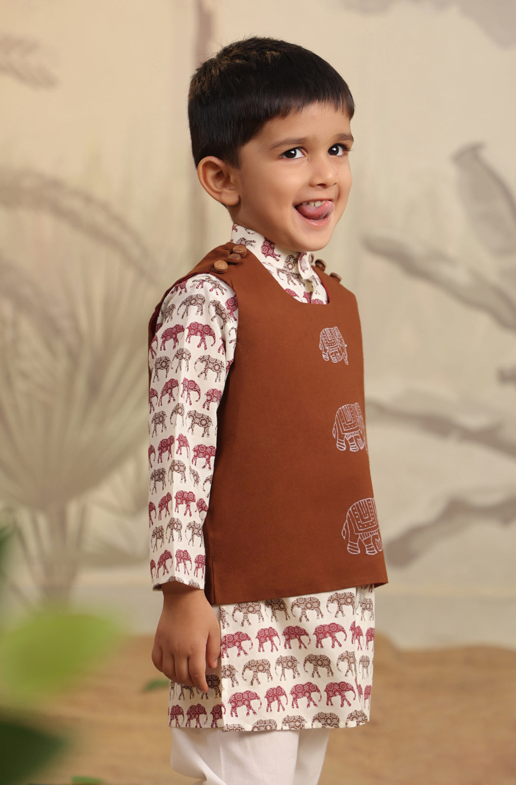 BOYS ELEPHANT 3PC BANDI SET