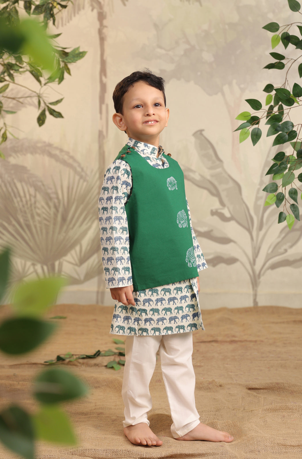 BOYS ELEPHANT 3PC BANDI SET