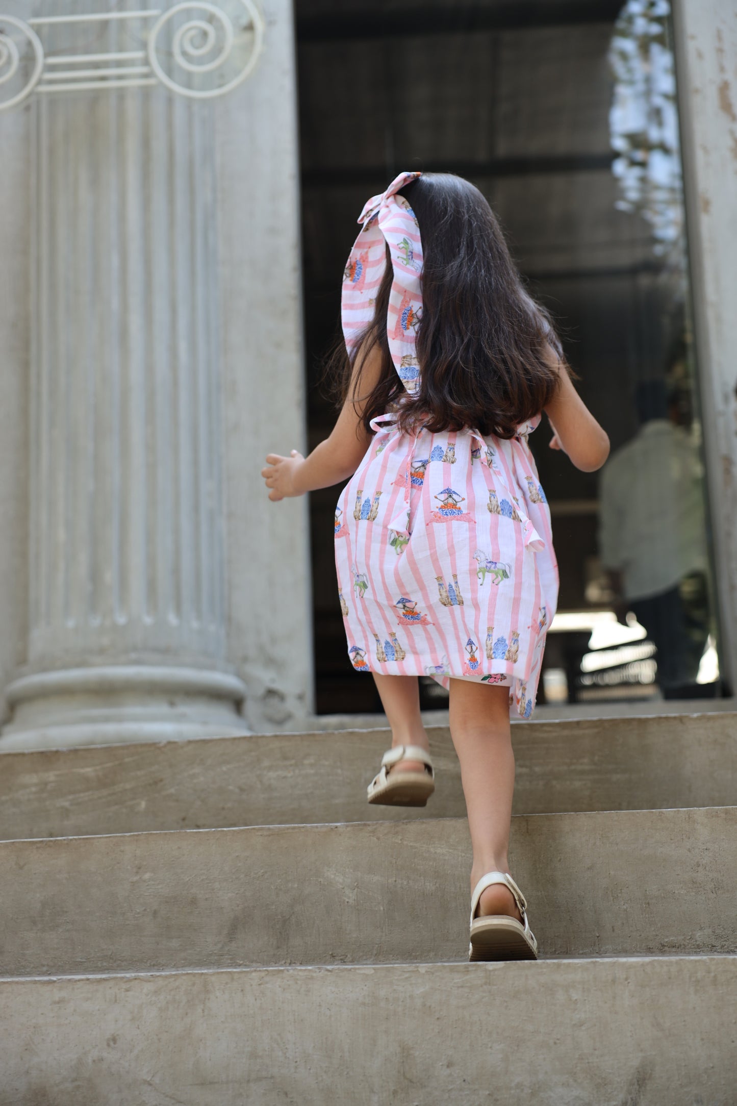 The Sultan's Tapestary Print Pure Linen Dress
