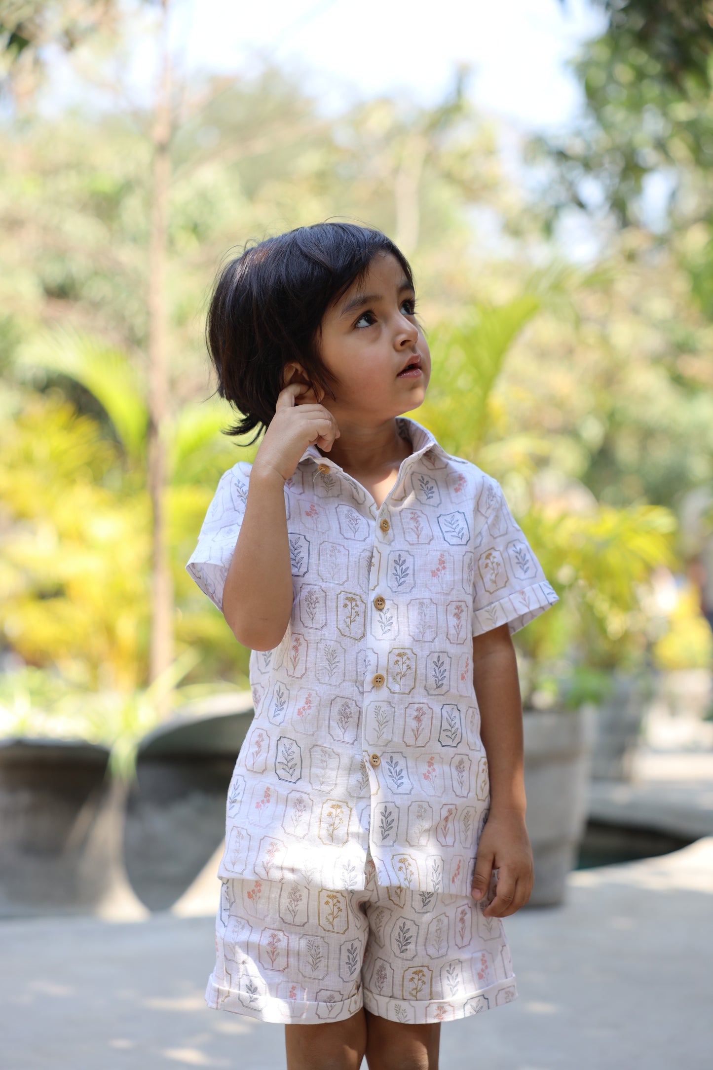 The Arbor Essence Print Pure Linen Coord Sets