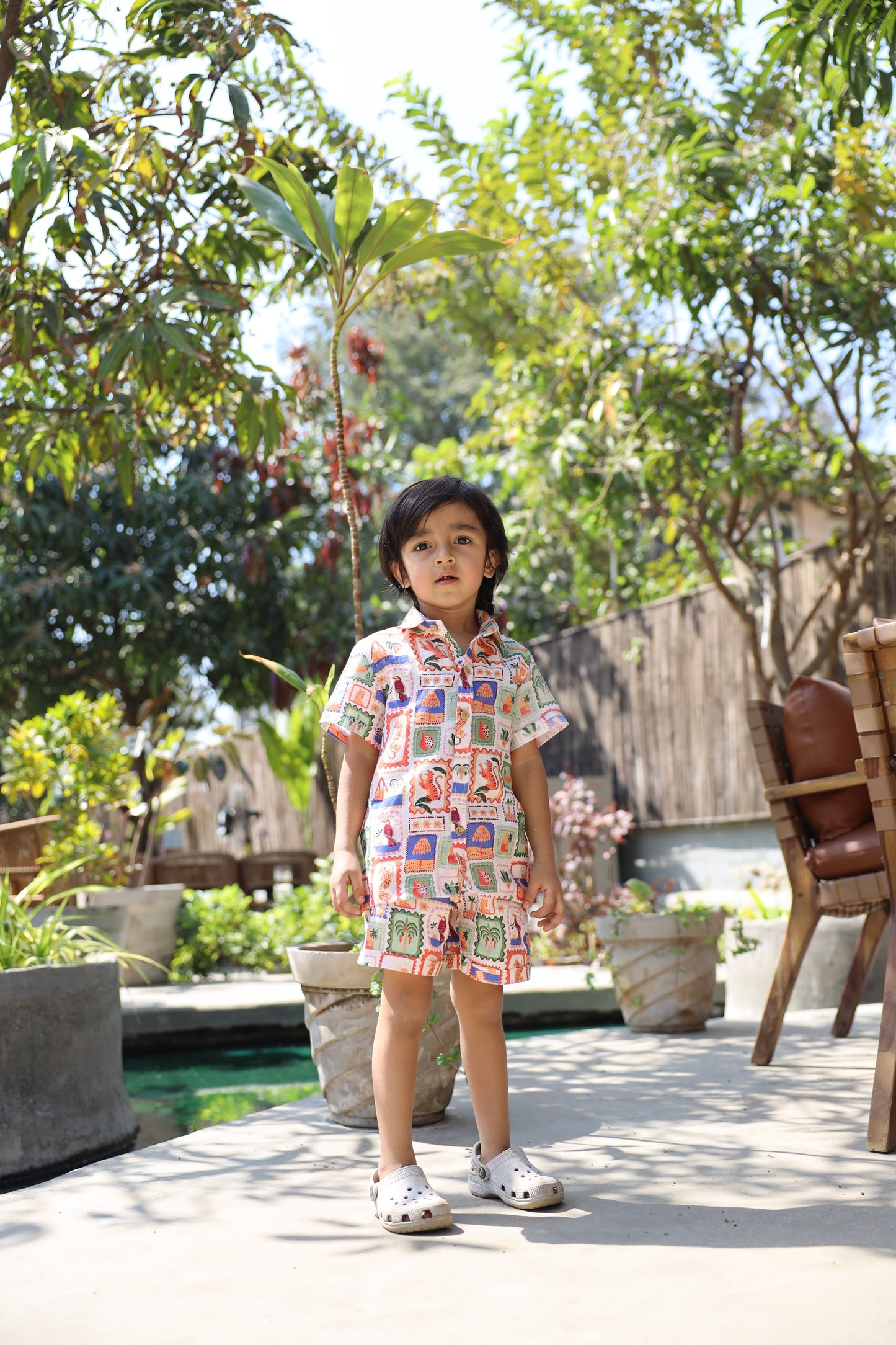 The Wild Emblem Print Pure Linen Coord Set