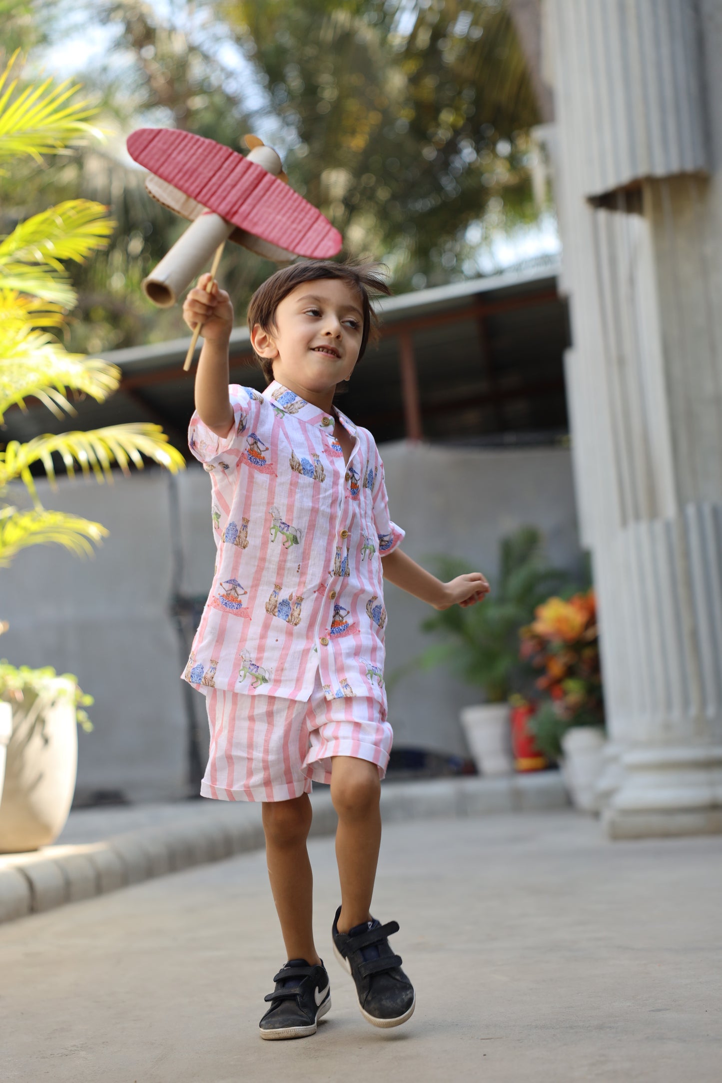 The Funny Fables Print Pure Linen Coord Set