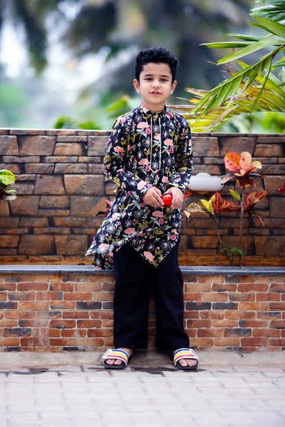 BLACK GOTAPATTI KURTA PAJAMA SET