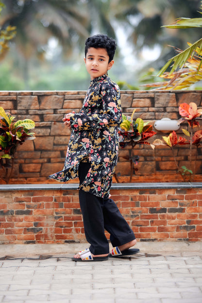 BLACK GOTAPATTI KURTA PAJAMA SET