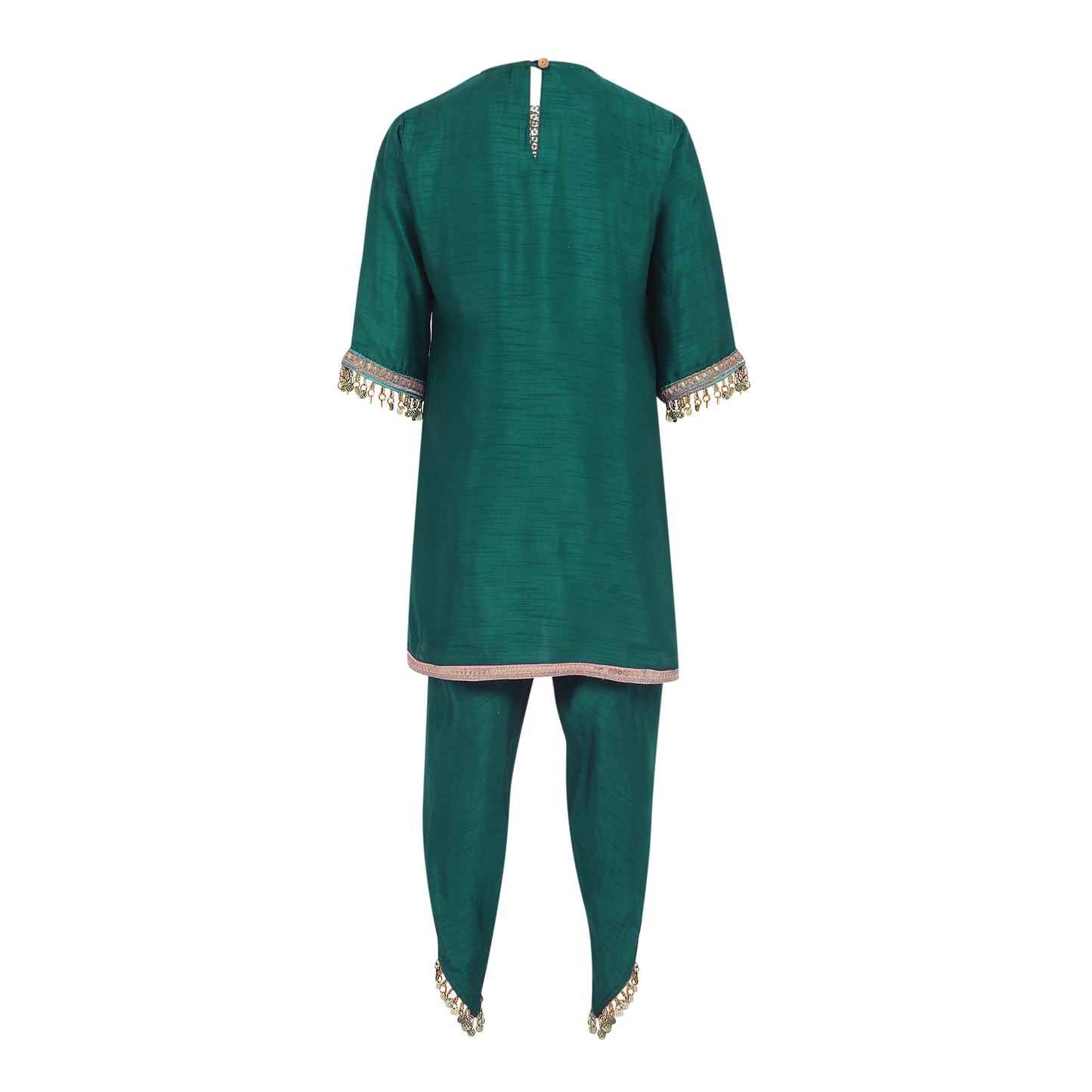 Raw Satin Kurta and Dhoti set