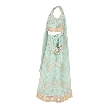 Lehenga with Gota Detailing set