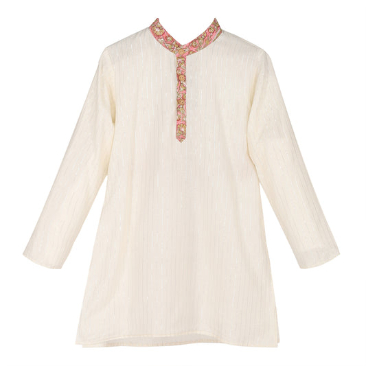 SILVER LUREX KURTA SET