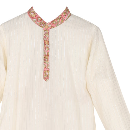 SILVER LUREX KURTA SET