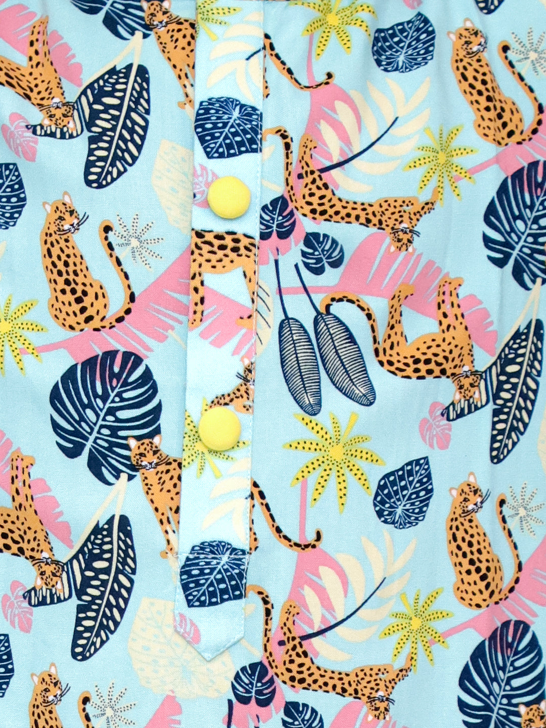 Blue Tiger Print Kurta Set